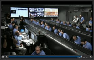 NASA TV: Control Room While Rover is Landing on Mars